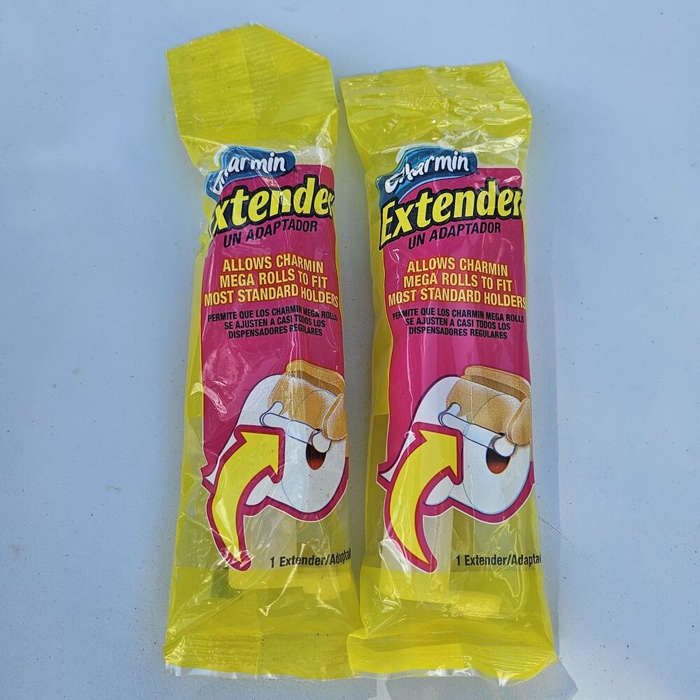 2 Charmin Toilet Paper Extender Adapter Mega Roll Fits Most Standard Holders NEW